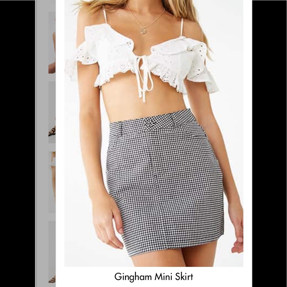 Forever 21 Gingham Mini Skirt